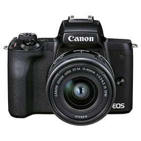 【中古】Canon ミラーレス一眼カメラ EOS Kiss M2 標準ズームレンズキット ブラック KISSM2BK-1545