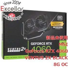 [bn:15] MSI製グラボ GeForce RTX 4060 VENTUS 2X BLACK 8G OC PCIExp 8GB 海外版