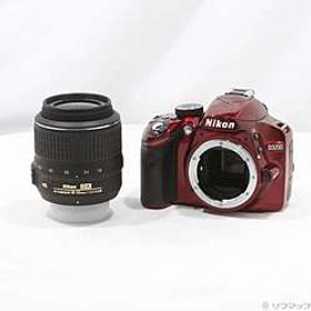 NIKON D3200 18-55 VR レンズキット レッド (2416万画素／SDXC)