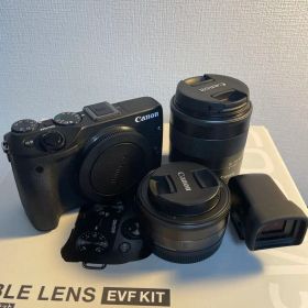 【良品】Canon EOS M3ミラーレス一眼 ダブルレンズEVFキット