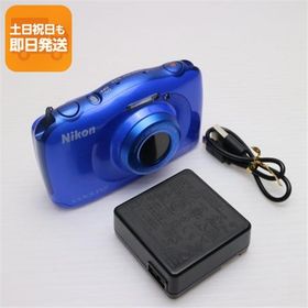 良品中古 COOLPIX S33 ブルー 即日発送 コンデジ Nikon 本体 あすつく 土日祝発送OK
