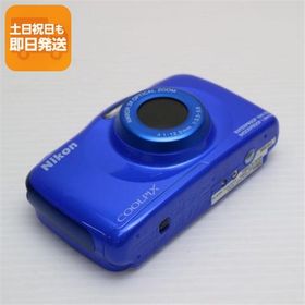 美品 COOLPIX S33 ブルー 即日発送 コンデジ Nikon 本体 あすつく 土日祝発送OK