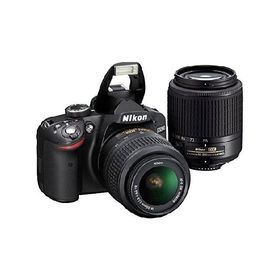 【平行輸入品】Nikon D3200 24.2 MP CMOS Digital SLR with 18-55mm VR and 55-200mm Non-VR DX Zoom Lenses