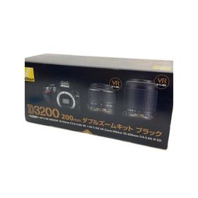 Nikon◆デジタル一眼カメラ D3200 200mm ダブルズームキット [ブラック]