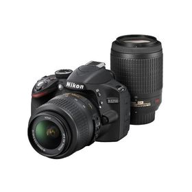 Nikon デジタル一眼レフカメラ D3200 200mmダブルズームキット 18-55mm/55-200mm付属 ブラック D3200WZ
