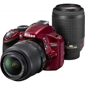 ニコン Nikon D3200 200mmダブルズームキット レッド <プレゼント包装承ります>