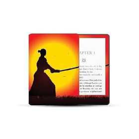 MightySkins Skin Compatible with Kindle Paperwhite 5 6.8-inch 11th Gen (2021) Full Wrap - Sunset Samurai | Protective, and Unique Vinyl De_並行輸入