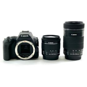 キヤノン Canon EOS Kiss X10 ダブルズームキット ブラック デジタル 一眼レフカメラ 中古