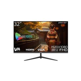 JAPANNEXT JN-V32FLFHD 液晶ディスプレイ/ 32型/ 1920×1080/ HDMI×1、VGA×1/ ブラック/ スピーカー：有/ 2年保証