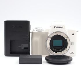 シャッター数10000枚 CANON EOS Kiss M ボディ ホワイト ミラーレス一眼カメラ キヤノン