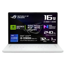 ASUS｜エイスース ゲーミングノートパソコン ROG Zephyrus G16 ムーンライトホワイト GU603VI-I9R4070W [16.0型 /Windows11 Home /intel Core i9 /メモリ：32GB /SSD：1TB /2023年3月モデル]