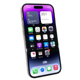 中古 Apple iPhone14 Pro 256GB ディープパープル MQ1E3J／A SIMフリー