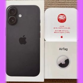 iPhone 16 128GB ブラック 2026 限定 だるま+ AirTag