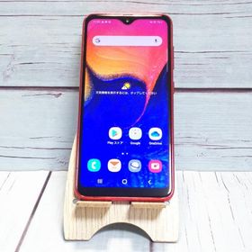 au Galaxy A20 SCV46 Red 本体 白ロム SIMロック解除済み SIMフリー C089278