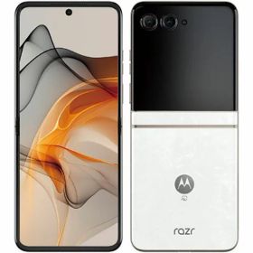 【中古】【安心保証】 motorola razr 50d[256G] docomo ホワイトマーブル