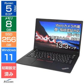 ノートパソコン 中古 Cランク 訳あり Win11 Pro カメラ付き Ryzen 5 PRO 4650U Lenovo ThinkPad X13 8GB 256GB SSD 13.3インチ FHD 顔認証 指紋認証 Wi-Fi6 B5