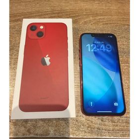 【中古美品】iPhone13 128GB レッド SIMフリー MLNF3J/A A282