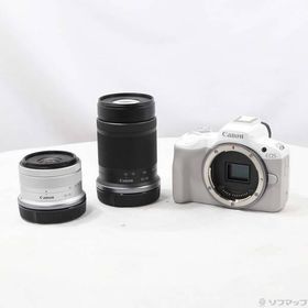 〔中古〕Canon(キヤノン) EOS R50 ダブルズームキット ホワイト〔251-ud〕
