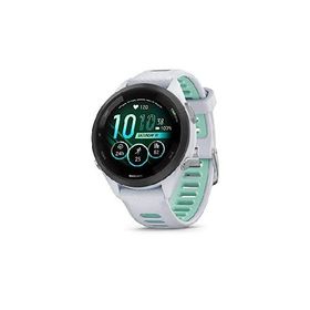 Garmin Forerunner 265S Running Smartwatch, Colorful AMOLED Display, Training Metrics and Recovery Insights, Whitestone and Neo Tropic 42 mm
