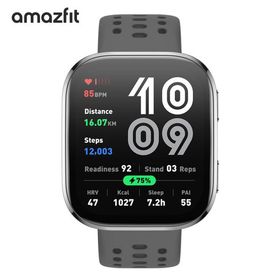 Amazfit Bip 6 SP170074 C17 チャコール 腕時計 AI搭載 スマートウォッチ 通話機能 GPS 音声操作 軽量 防水 睡眠 健康管理 ストレス測定 ライン 着信通知 新品