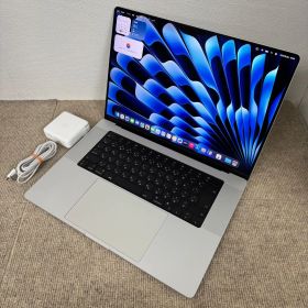 【送料無料】良品 Apple MacBook Pro 16(2021, A2485) M1 Pro / RAM 32GB / SSD 512GB / シルバー / 充放電回数 : 258 [MC113]