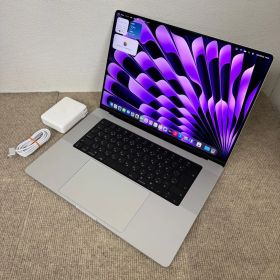 【送料無料】美品Apple MacBook Pro 16(2021, A2485) M1 Pro / RAM 32GB / SSD 512GB / シルバー / 充放電回数 : 94 [MC111]
