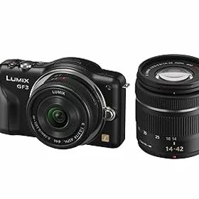 【中古】［非常に良い］パナソニック ミラーレス一眼カメラ LUMIX GF3 ダブルレンズキット エスプリブラック DMC-GF3W-K