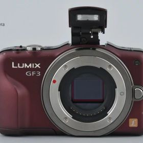 【中古】Panasonic パナソニック LUMIX DMC-GF3 センシュアルブラウン ミラーレス一眼カメラ シャッター回数僅少
