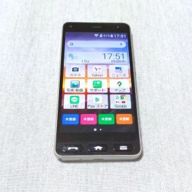 Ymobile かんたんスマホ ライトシルバー SIMフリー ワンセグ a-6