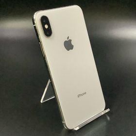 【全額返金保証】【最速発送】 iPhone X 256GB シルバー au 白ロム 美品 動作確認済 82%
