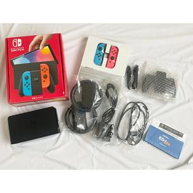 ニンテンドースイッチ(Nintendo Switch)のNintendo Switch 有機EL マリオカートJoy-Conハンドル付き(家庭用ゲーム機本体)