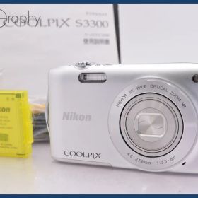 ニコン Nikon COOLPIX S3300 6x 元箱、バッテリー、充電器、取扱説明書付属 同梱無料 #mj8142