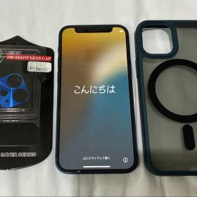 Apple iPhone 12 mini 青色 本体 + ケース