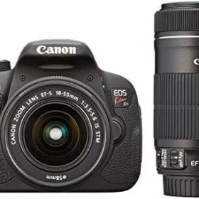 【中古】 Canon デジタル一眼レフカメラ EOS Kiss X7i ダブルズームキット EF-S18-55 IS STM/EF-S55-250 IS STM付属 ブラック KISSX7I-WKIT 当店保証30日間 人気 ミラーレス 一眼レフ 交換