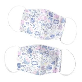 【ゆうパケット配送】 大人用 マスク フリーサイズ 2枚セット 銀イオン 抗菌ガーゼ ミスティフラワー 洗える 布 立体 おしゃれ かわいい 小学校