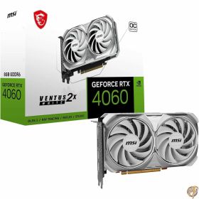 【最大1000円クーポン】MSI Gaming GeForce RTX 4060 8GB GDRR6 エクストリームクロック:2505MHz 128ビット HDMI/DP Nvlink TORX Fan 4.0 Ada Lovelace アーキテクチャグラフィックスカード (RTX Ventus 2X ホワイト 8G OC)