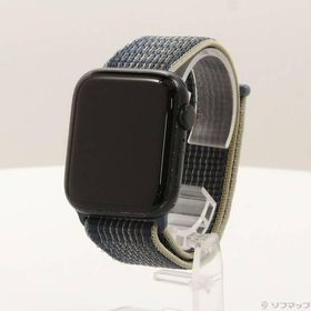 〔中古〕Apple(アップル) Apple Watch SE 第2世代 GPS 44mm ミッドナイトアルミニウムケース ストームブルースポーツループ〔305-ud〕