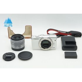 美品 Canon EOS M100 + EF-M 15-45mm IS STM レンズキット ミラーレス一眼カメラ ホワイト ボトムカバー付 260123ar【アルプスカメラ】