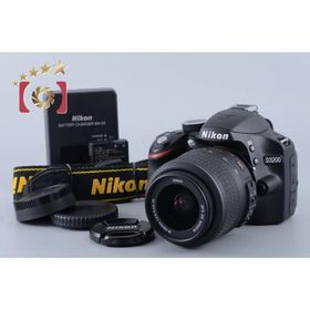 【中古】Nikon ニコン D3200 18-55 VR レンズキット ブラック シャッター回数僅少