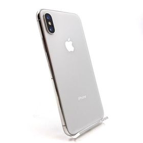 【全額返金保証】【最速発送】Apple iPhone X 256GB シルバー docomo 白ロム 動作確認済 80%