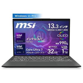 MSI｜エムエスアイ 13.3型 ノートパソコン Prestige 13 AI Evo A2HM(Core Ultra 7 255H/ メモリ 32GB)ステラグレイ Prestige-13-AI-Evo-A2HMG-5579JP 返品種別A