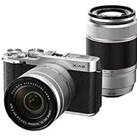 【中古】 FUJIFILM 富士フイルム ミラーレス一眼 X-A2 ダブルズームレンズキット シルバー X-A2S1650II/50230II