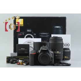 【中古】Nikon ニコン D5500 ブラック ダブルズームキット シャッター回数僅少 元箱付き