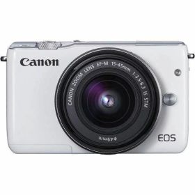 【中古】 キヤノン Canon EOS M10 レンズキット ホワイト EOSM10WH-1545ISSTMLK 当店保証30日間 人気 ミラーレス 一眼レフ 交換レンズ カメラ