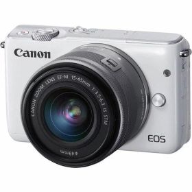 【中古】 キヤノン Canon EOS M10 レンズキット ホワイト EOSM10WH-1545ISSTMLK 当店保証30日間 人気 ミラーレス 一眼レフ 交換レンズ カメラ
