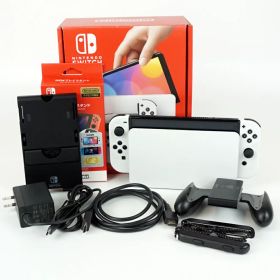 Nintendo ニンテンドー HEG-S-KAAAA Nintendo Switch ニンテンドースイッチ 有機ELモデル ホワイト 白 7インチ有機ELディスプレイ 64GB内部ストレージ ゲーム機 【中古】