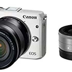 【中古-非常に良い】 Canon キャノン ミラーレス一眼カメラ EOS M3 ダブルレンズキット (ホワイト) EF-M18-55mm F3.5-5.6 IS STM EF-M22mm F2 STM 付属 EOSM3WH-WLK