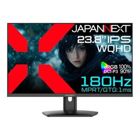 JAPANNEXT ゲーミング液晶ディスプレイ(23.8型/IPS/WQHD 2560×1440/180Hz/1ms/HDR10/HDMI2.0/DP1.2)(ブラック) JN-IPS238G180Q 返品種別A