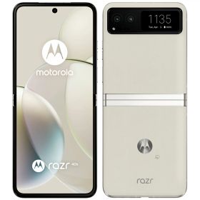 【中古】Bランク【やや傷や汚れあり】 SIMフリー XT2323-7 motorola razr 40s SoftBank版 バニラクリーム 利用制限▲(赤ロム永久保証) 送料無料