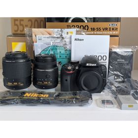 ニコン(Nikon)の【極美品】Nikon D3300 ダブルズームキット2 付属品完備 初心者向け (デジタル一眼)